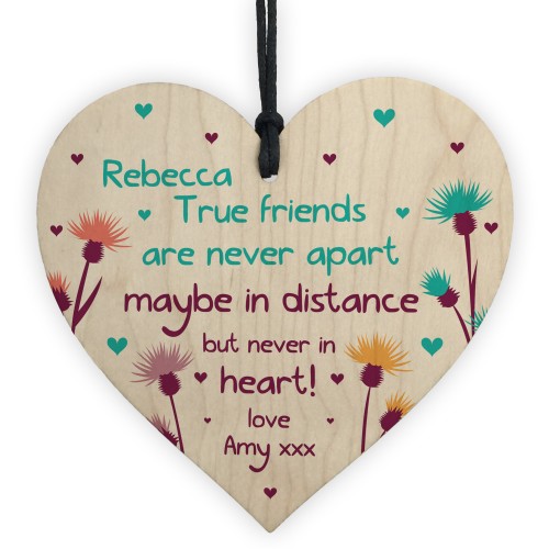 True Friends Never Apart Best Friends Love Friendship Gift Sign