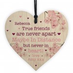 PERSONALISED Friendship Gift For Birthday Christmas Wood Heart