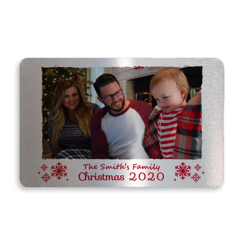 PERSONALISED Photo Metal Wallet Insert Christmas Memory Gift