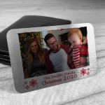 PERSONALISED Photo Metal Wallet Insert Christmas Memory Gift