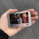 PERSONALISED Photo Metal Wallet Insert Christmas Memory Gift