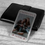 PERSONALISED Photo Wallet Card Insert Xmas Gift For Husband