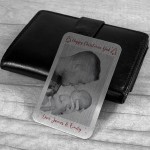 PERSONALISED Photo Metal Wallet Card Insert Christmas Gift