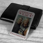 PERSONALISED Funny Gift For Brother Xmas Photo Wallet Card