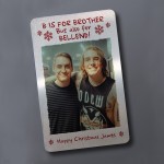 PERSONALISED Funny Gift For Brother Xmas Photo Wallet Card