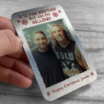 PERSONALISED Funny Gift For Brother Xmas Photo Wallet Card