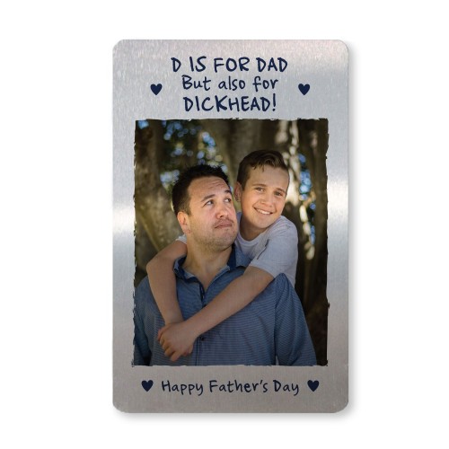 Funny Joke Fathers Day Gift For Dad Personalised Metal Card