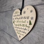 Lockdown Poem Wooden Heart Christmas Tree Decoration Bauble