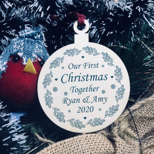 Our 1st Christmas Together PERSONALISED Tree Decoration