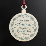 Our 1st Christmas Together PERSONALISED Tree Decoration