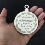 Our 1st Christmas Together PERSONALISED Tree Decoration