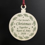 Our 2nd Christmas Together PERSONALISED Tree Decoration