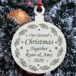 Our 2nd Christmas Together PERSONALISED Tree Decoration