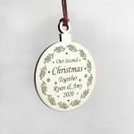 Our 2nd Christmas Together PERSONALISED Tree Decoration