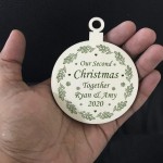 Our 2nd Christmas Together PERSONALISED Tree Decoration