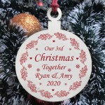 Our 3rd Christmas Together PERSONALISED Tree Decoration