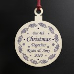 Our 4th Christmas Together PERSONALISED Tree Decoration