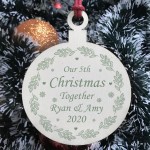 Our 5th Christmas Together PERSONALISED Tree Decoration