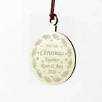 Our 5th Christmas Together PERSONALISED Tree Decoration