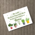 Personalised Teacher Print Thank You For Helping Me Grow Print