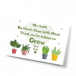 Personalised Teacher Print Thank You For Helping Me Grow Print