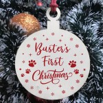 PERSONALISED First Christmas Wood Bauble New Baby Gift