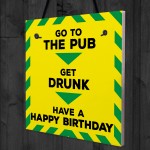 Novelty Lockdown Happy Birthday Home Bar Gift Sign