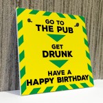 Novelty Lockdown Happy Birthday Home Bar Gift Sign