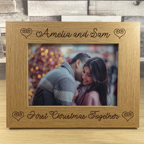 PERSONALISED First Christmas Together Photo Frame For Couple