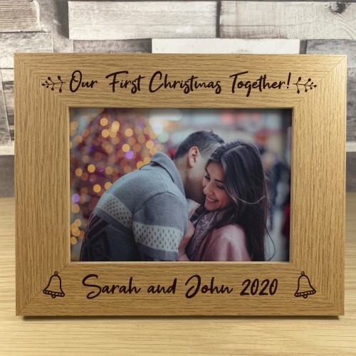 First Christmas Together Personalised Photo Frame Husband Wife