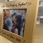 First Christmas Together Personalised Photo Frame Husband Wife