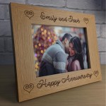 Personalised Photo Frame Anniversary Wedding Gift For Husband