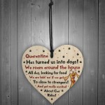 Quarantine 2020 Gifts Funny Christmas Gift Wooden Heart Gift