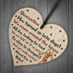 Quarantine 2020 Gifts Funny Christmas Gift Wooden Heart Gift