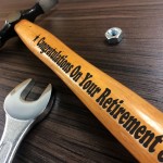 Congratulations On Your Retirement Gift Engraved Hammer