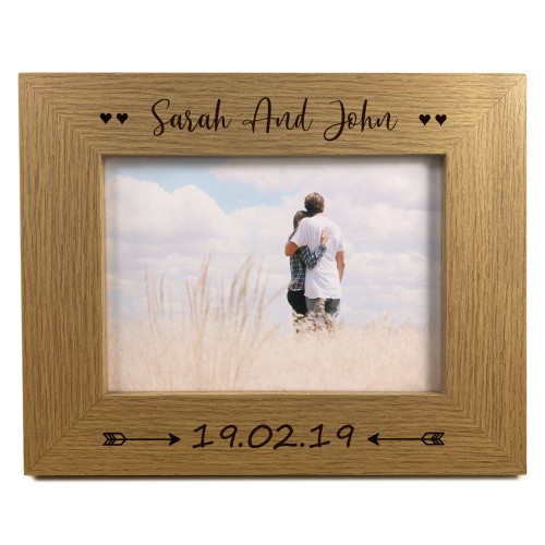 Anniversary Personalised 7x5 Frame Gift Him Her Couple Gift