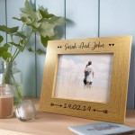 Anniversary Personalised 7x5 Frame Gift Him Her Couple Gift