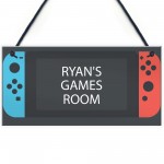 Personalised Gaming Room Sign For Son Christmas Switch Style