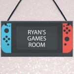 Personalised Gaming Room Sign For Son Christmas Switch Style