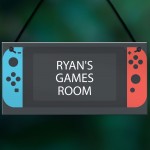 Personalised Gaming Room Sign For Son Christmas Switch Style