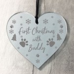 PERSONALISED First Christmas With Dog Gifts Mirror Bauble Gift