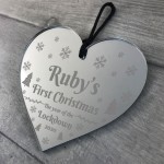 Personalised Baby's First Christmas Tree Decoration Bauble Gifts