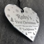 Personalised Baby's First Christmas Tree Decoration Bauble Gifts