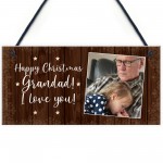 Personalised Merry Christmas Grandad Gift Photo Plaque Gift