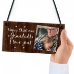 Personalised Merry Christmas Grandad Gift Photo Plaque Gift