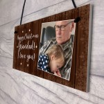 Personalised Merry Christmas Grandad Gift Photo Plaque Gift