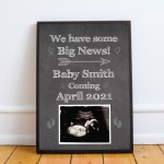 PERSONALISED Scan Image Framed Print Baby Announcement Gift