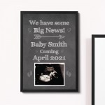 PERSONALISED Scan Image Framed Print Baby Announcement Gift