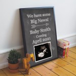 PERSONALISED Scan Image Framed Print Baby Announcement Gift