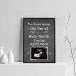 PERSONALISED Scan Image Framed Print Baby Announcement Gift